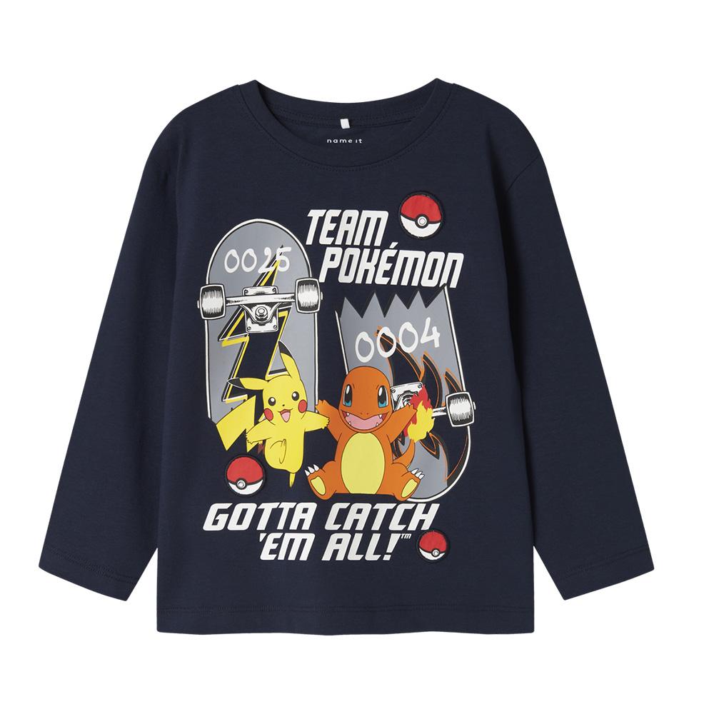 T-Shirt Manches longues Marine Garçon Name it Stern Pokemon pas cher