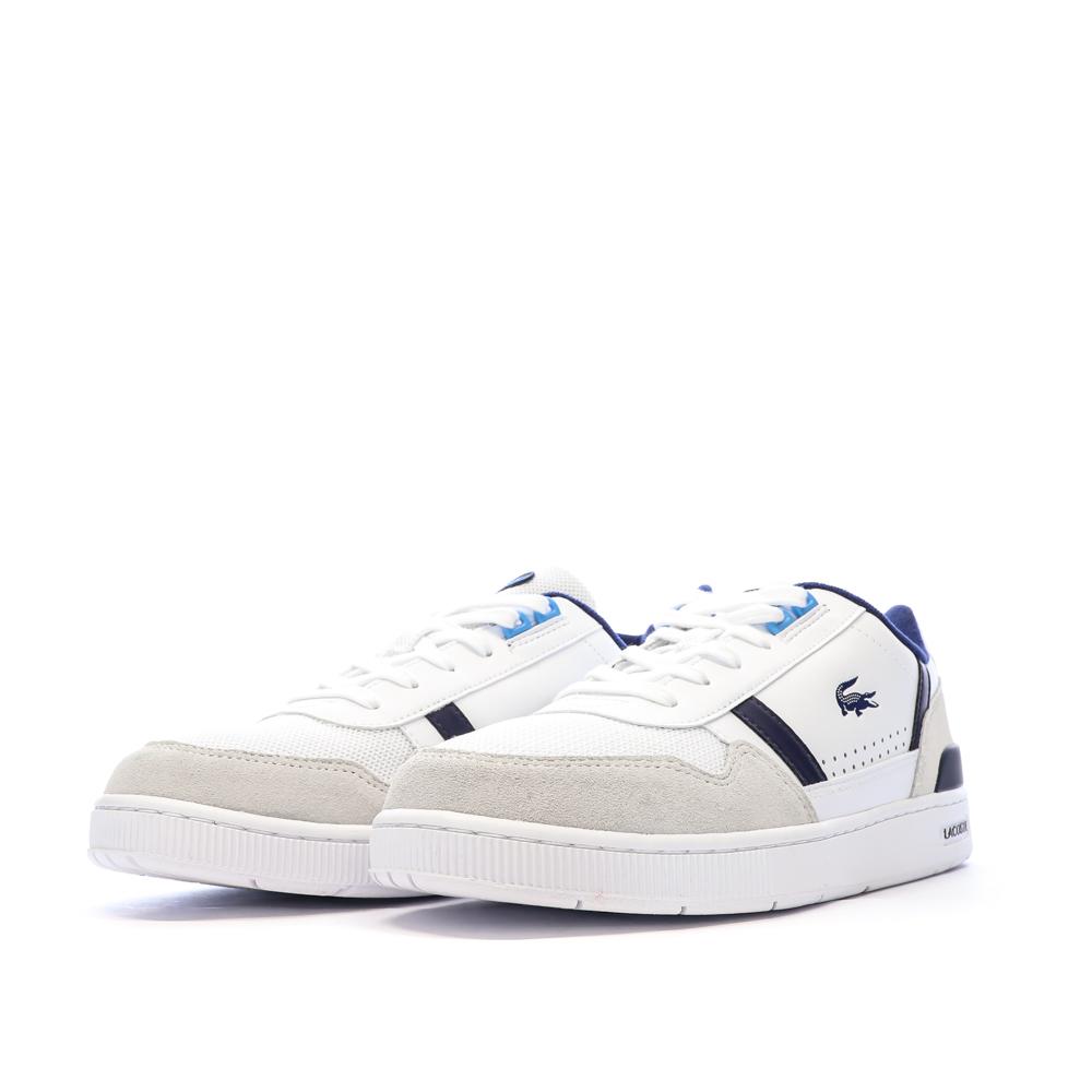 Baskets Blanches/Marine Homme Lacoste Court Sneakers T-clip vue 6