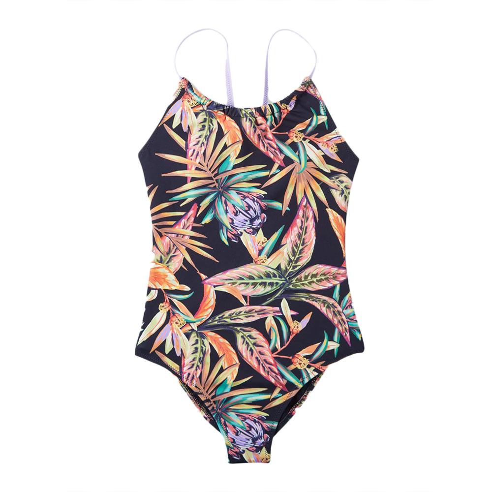 Maillot de bain 1 pièce Noir/Orange Fille O'Neill Cali Swimsuit pas cher