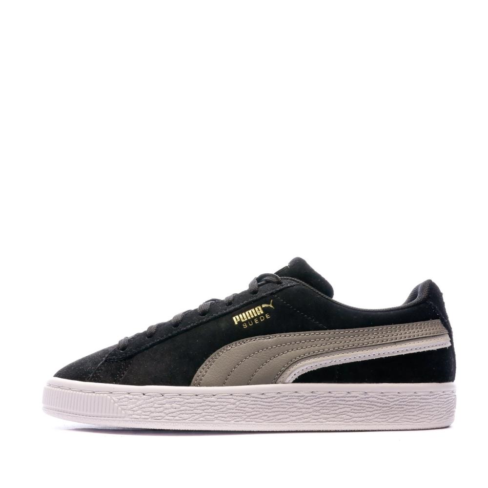 Baskets Noir/Grise Femme Puma Suede Triplex pas cher