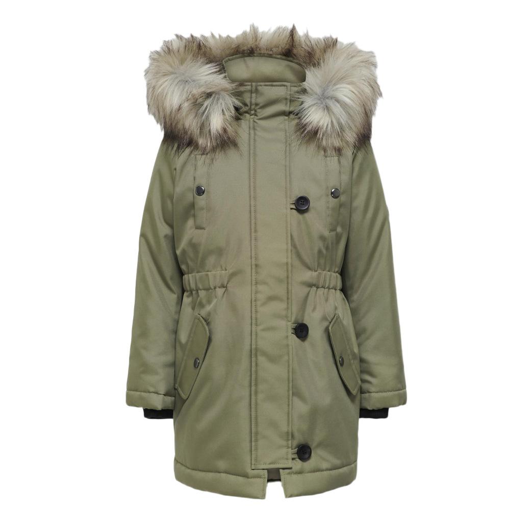 Parka Kaki Fille Kids ONLY Kogiris Parka pas cher
