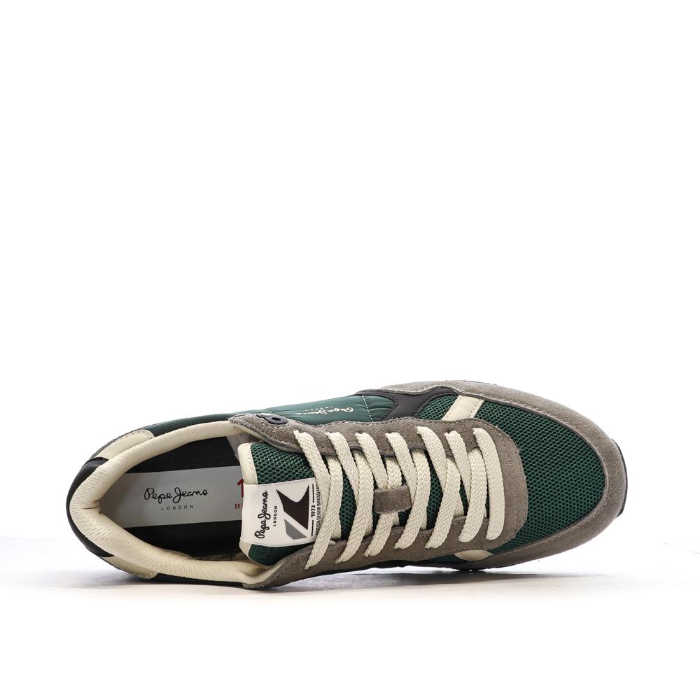 Baskets Gris/Vert Homme Pepe Jeans Brit Heritage vue 4