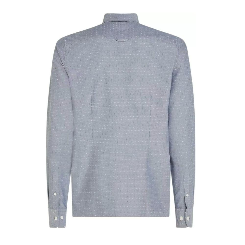 Chemise Manches Longues Bleu Homme Tommy Hilfiger Oxford vue 2