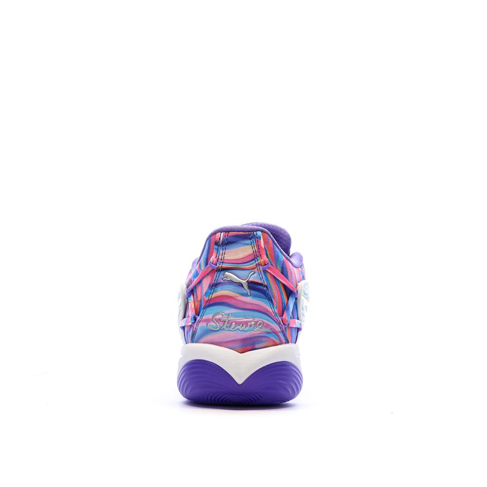 Chaussures de basketball Blanches/Bleu Homme Puma Stewie vue 3