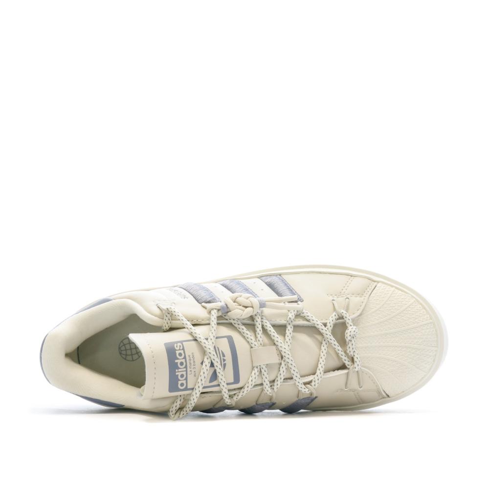 Baskets Blanche Femme Adidas Superstar Bonega vue 4