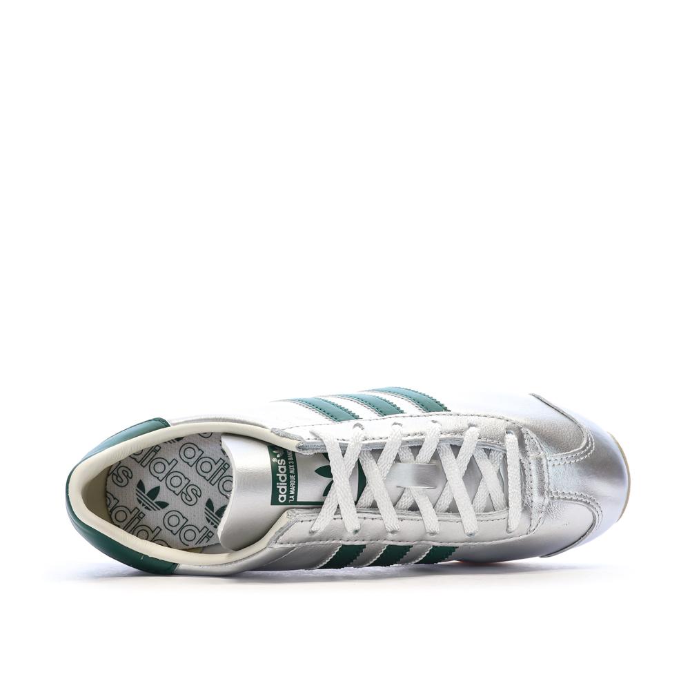 Baskets Argent/Vert Femme Adidas Country vue 4