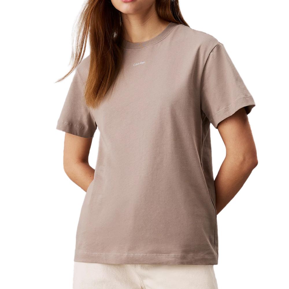 T-shirt Marron Femme Calvin Klein Jeans Nano pas cher