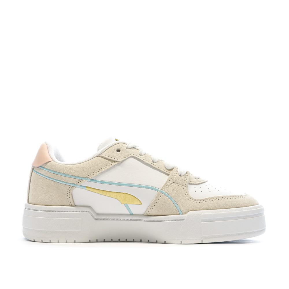 Baskets Blanc/Beige/Jaune Femme Puma Pro Tweak vue 2