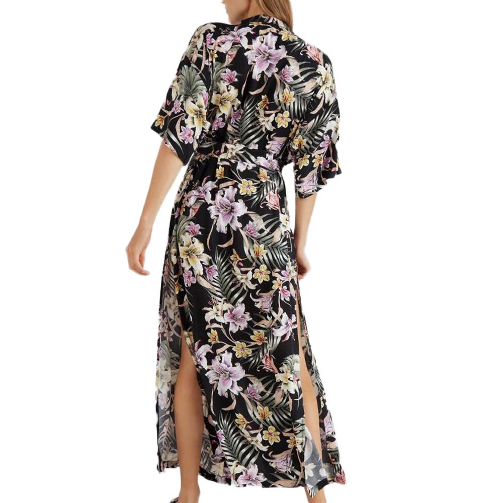 Robe Kimono Noir Femme O'Neill Mix And Match vue 2