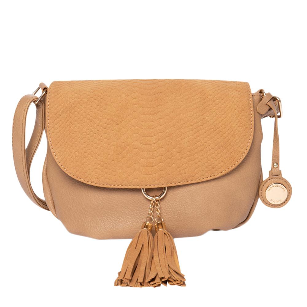 Sac bandoulière Beige Femme Manoukian Amy pas cher