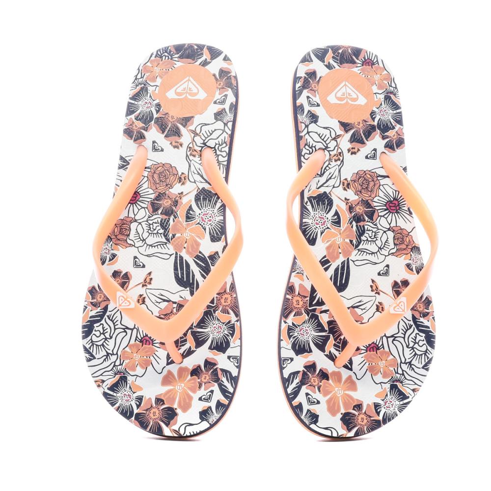 Tongs Blanc/Orange Femme Roxy Seagive vue 3