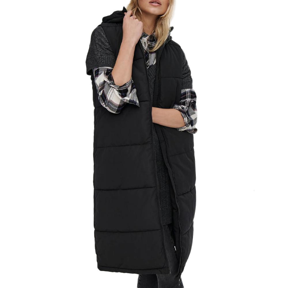 Doudoune Sans Manches Noire Femme Only Lalina pas cher