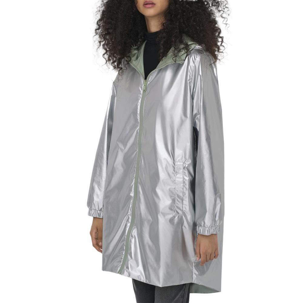 Coupe vent à capuche réversible Vert/Argent Femme Only Fry vue 3