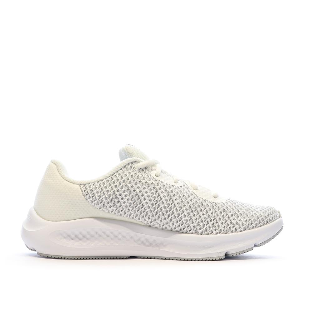 Chaussures de Running Blanches Femme Under Armour Charged Pursuit 3 vue 2