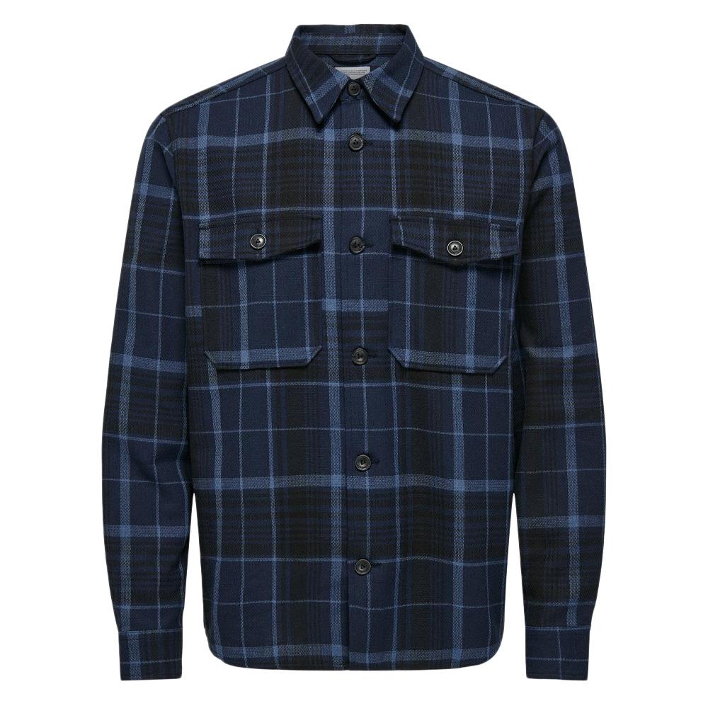 Veste Marine/Bleu Homme Only & Sons kodyl pas cher