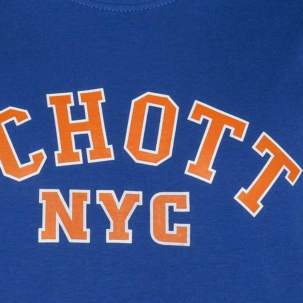 T-shirt Bleu Homme Schott Crew vue 3