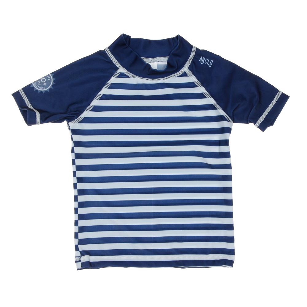 Lycra anti UV Marine/Bleu Garçon Arclo Rayé pas cher