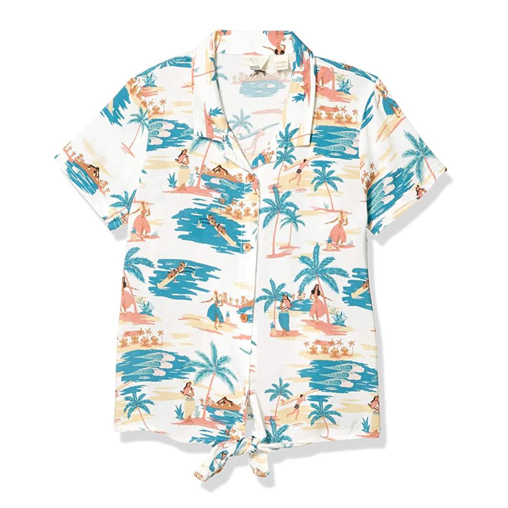 Chemise Blanche à fleurs Fille Roxy Ring Ring pas cher