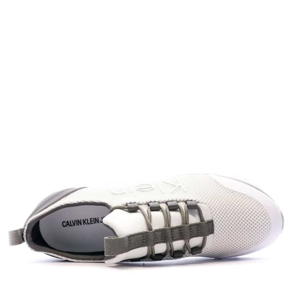 Baskets Grise/Blanche Homme Calvin Klein Jeans Runner vue 4