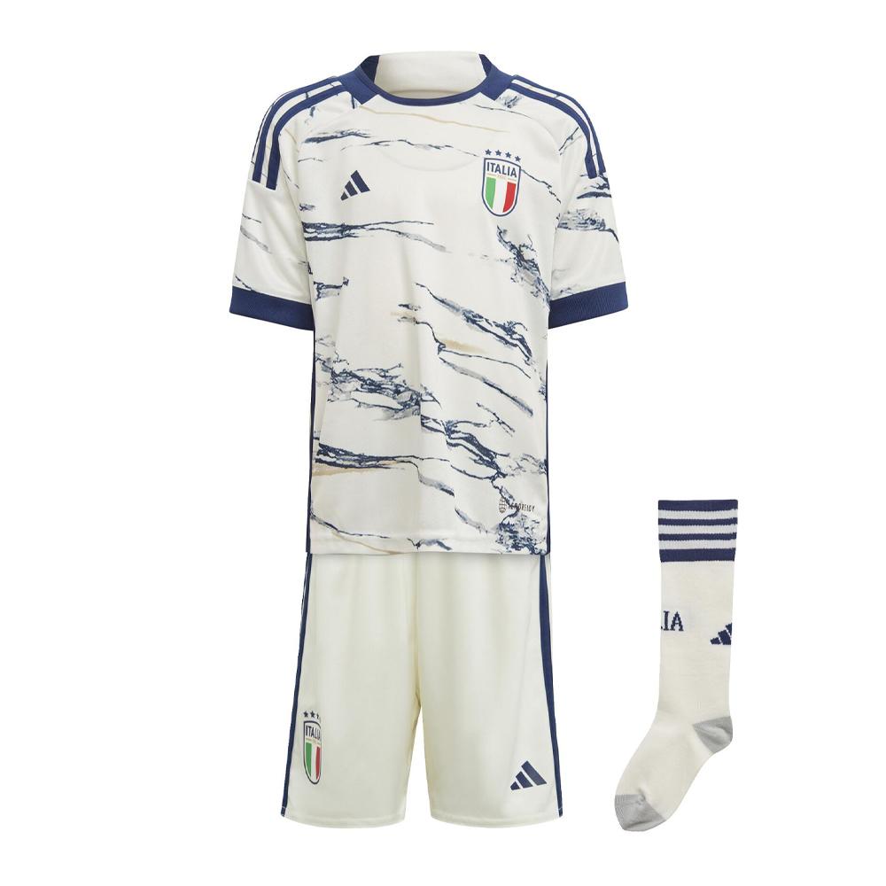 Italie Mini-Kit Extérieur Blanc Junior Adidas 22/23 pas cher
