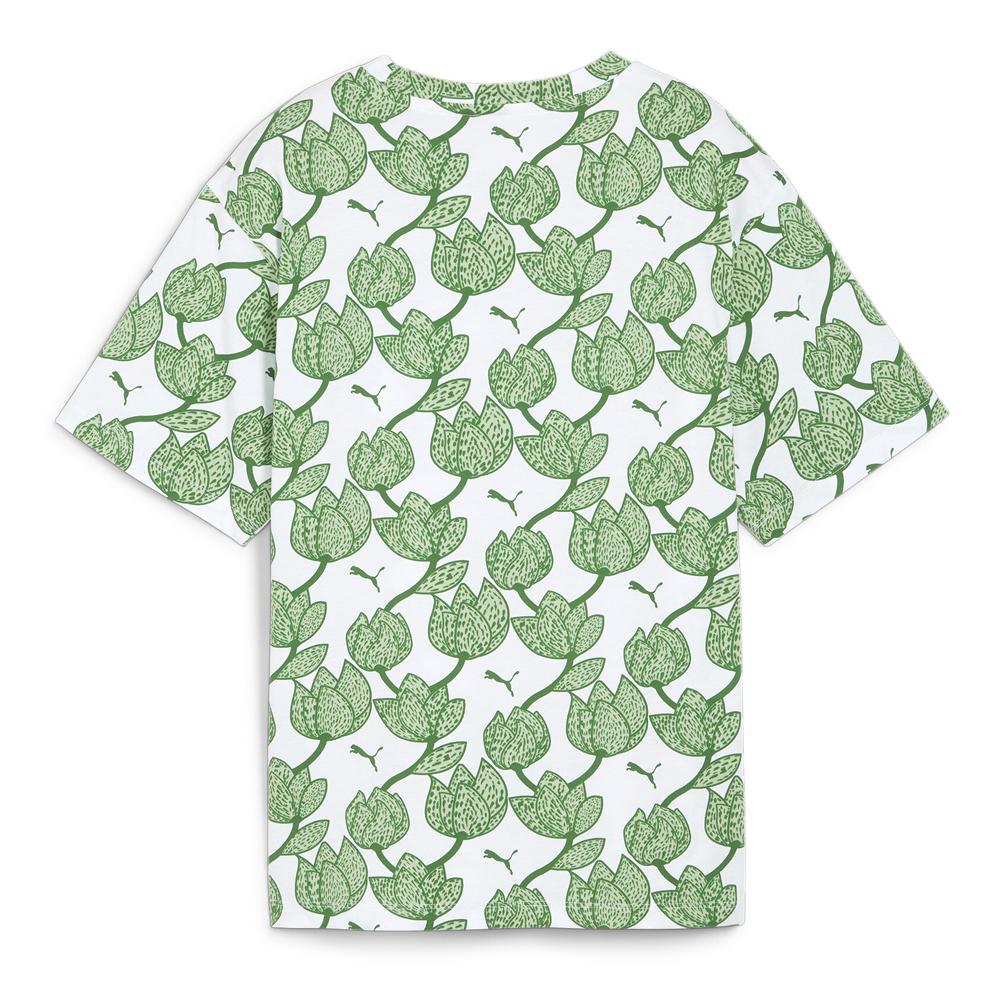 T-shirt Blanc/Vert Femme Puma Ess+ Blossom vue 2