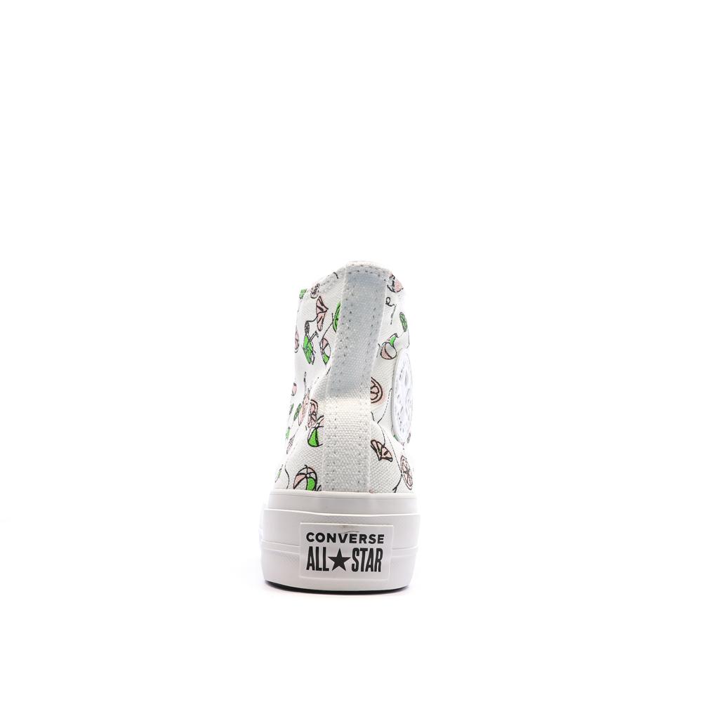 Baskets Blanches/Noires Femme Converse Lemonade vue 3