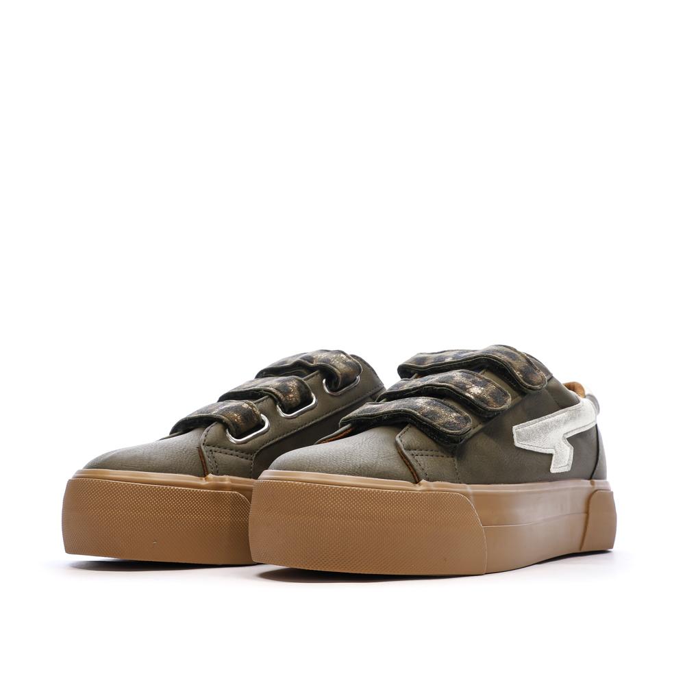 Baskets Kaki Plateforme Femme Kaporal Clovia vue 6