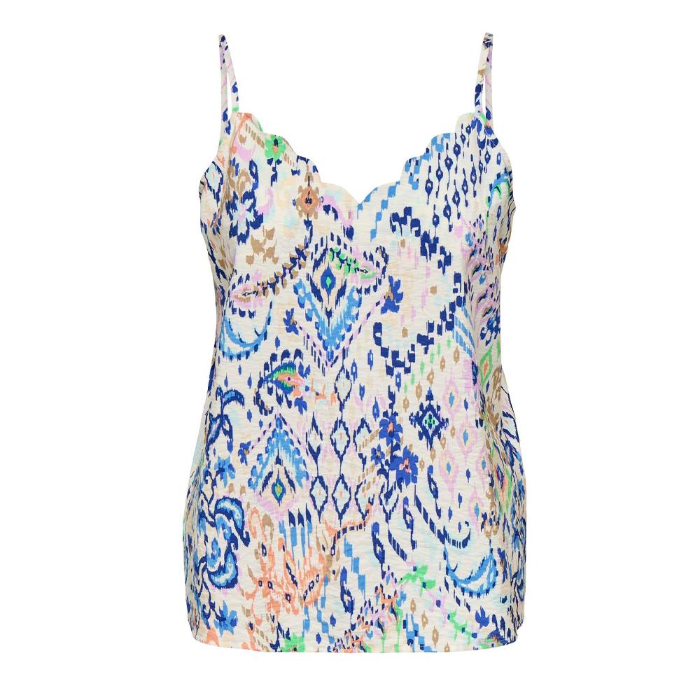 Top Blanche/Bleu/Orange Femme JDY Troya pas cher