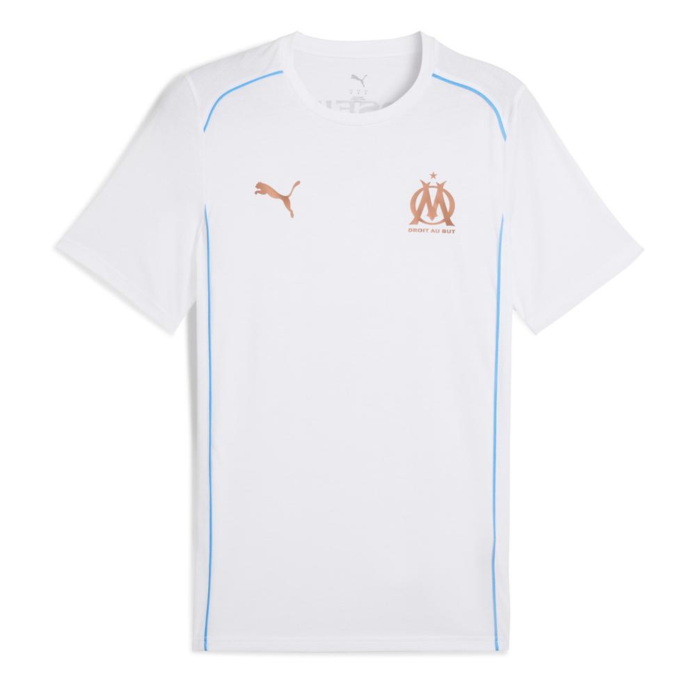 OM T-Shirt Blanc/Bleu Homme Puma Casuals pas cher