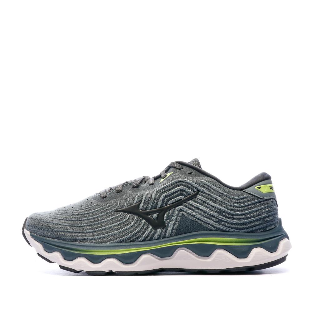 Chaussures de Running Gris Homme Mizuno Wave Horizon 6 pas cher