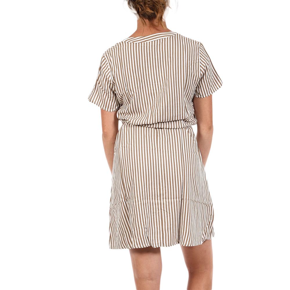 Robe Rayure Marron/Blanc Femme JDY Life vue 2