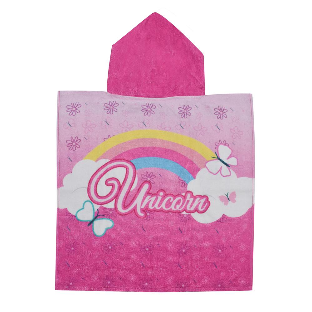 Pink Poncho Girl Sport Zone Unicorn Photo of the Espace des Marques %store% store - view of %key%