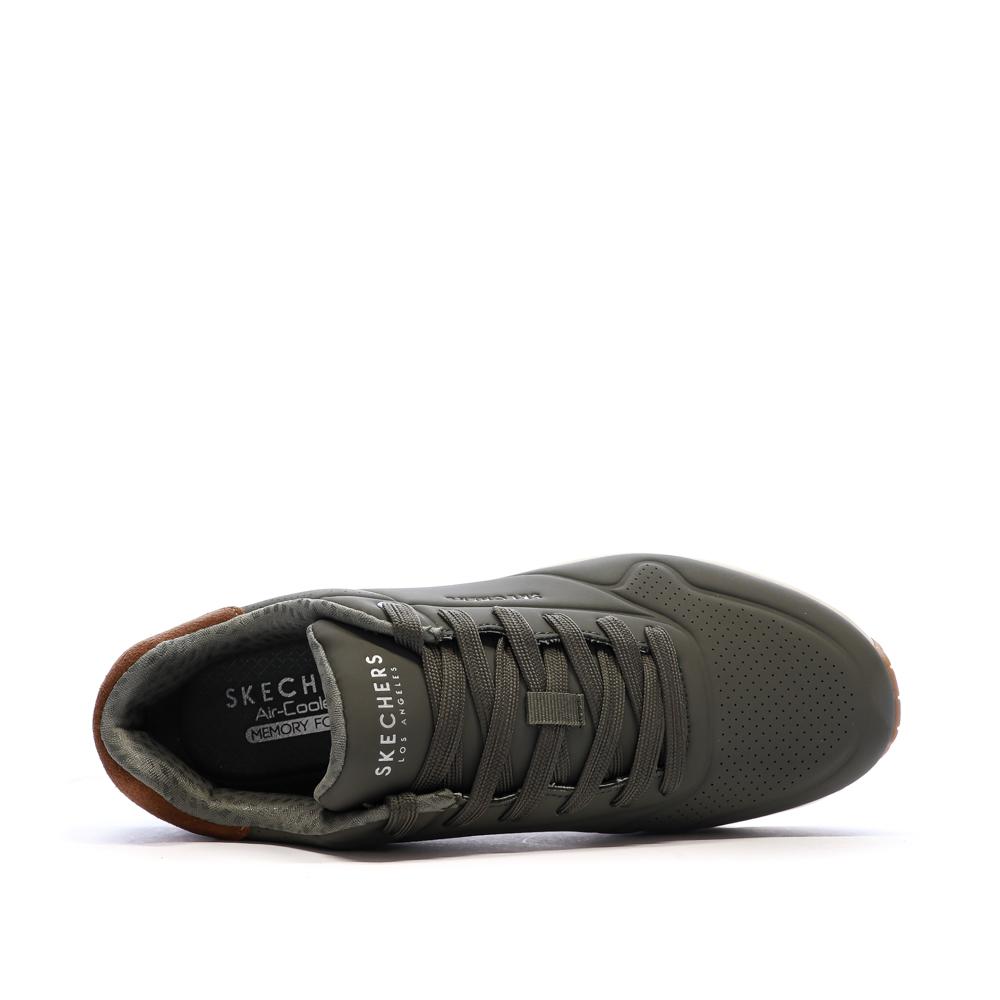 Baskets Grises Homme Skechers Uno vue 3