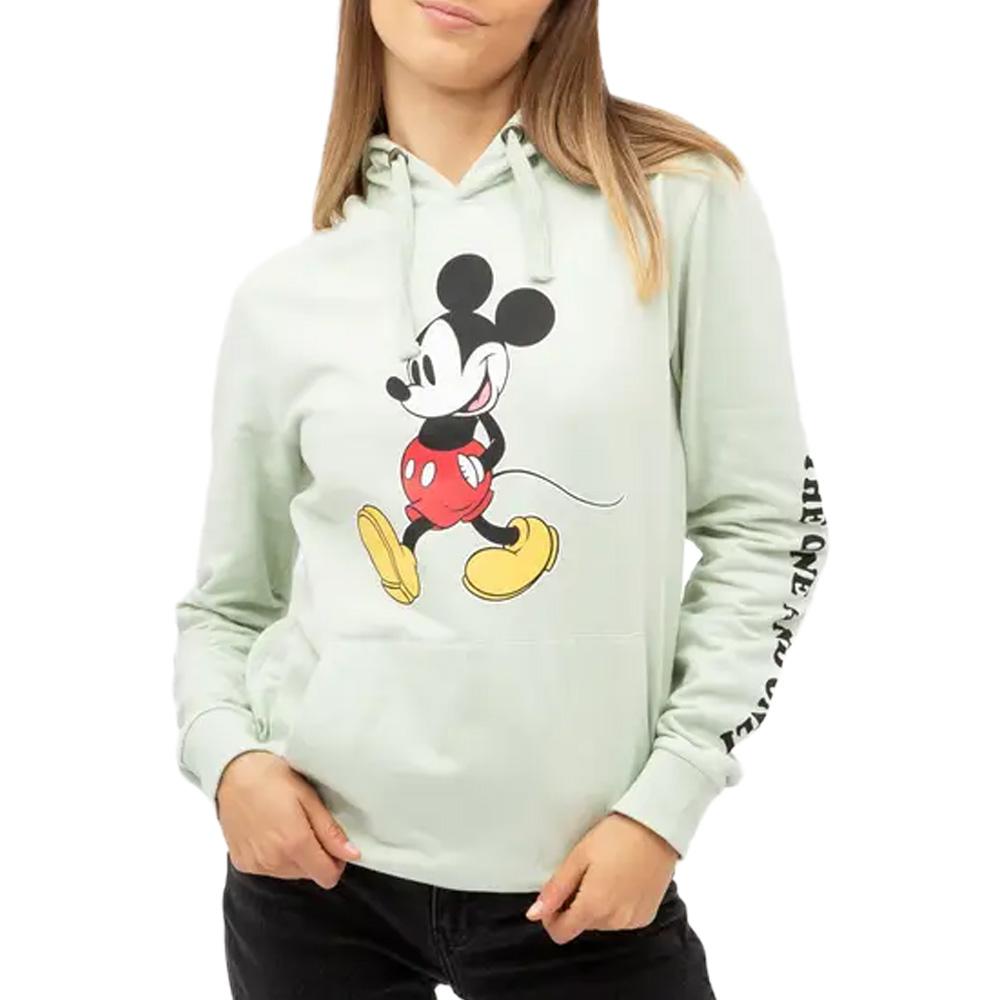 Sweat à Capuche Vert Femme Disney Mickey One & Only pas cher