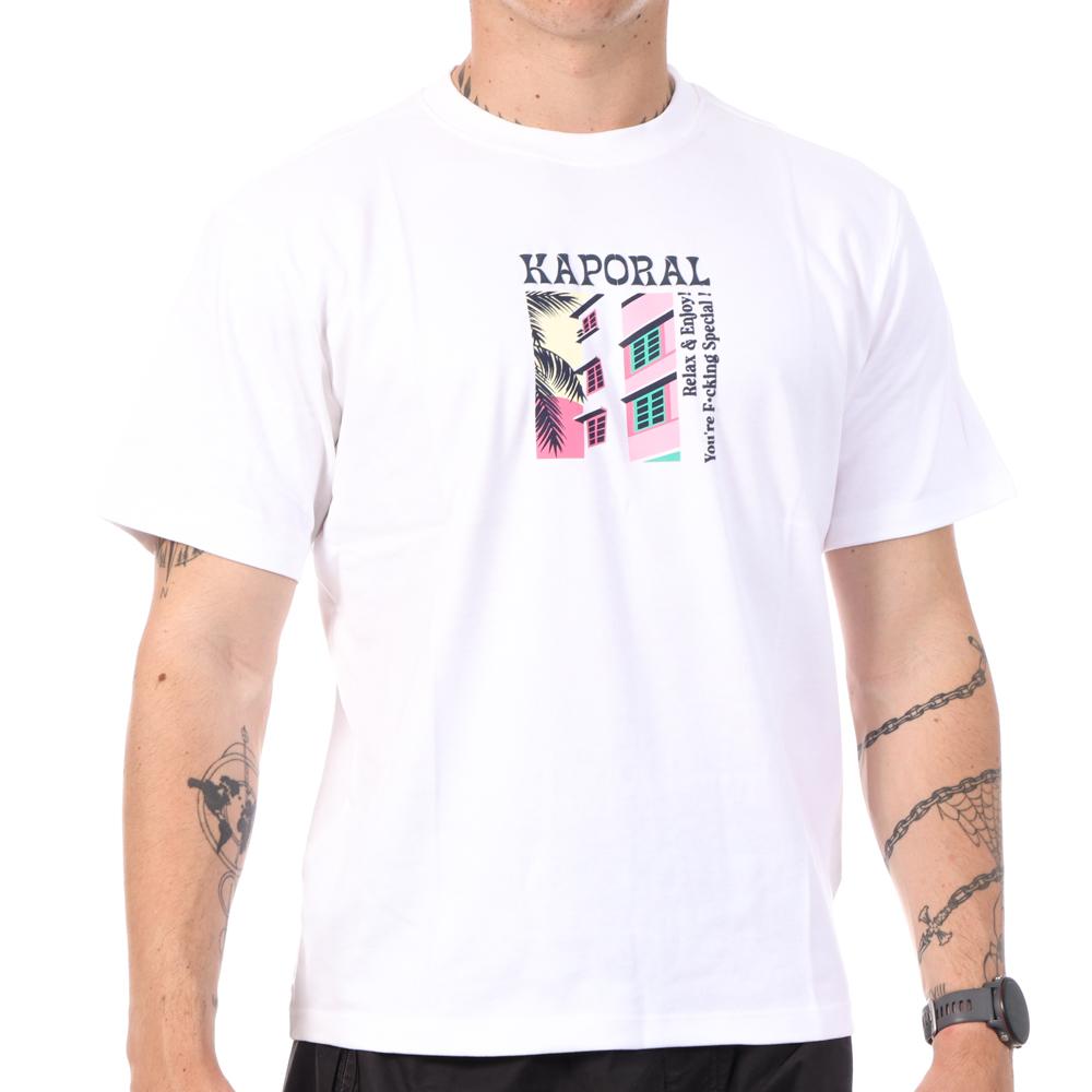 T-Shirt Blanc Homme Kaporal TYSONE pas cher