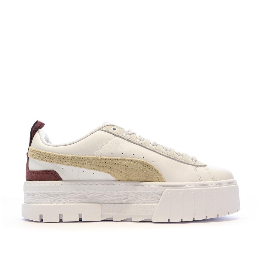 Baskets Blanches/Bordeaux Femme Puma Mayze vue 2