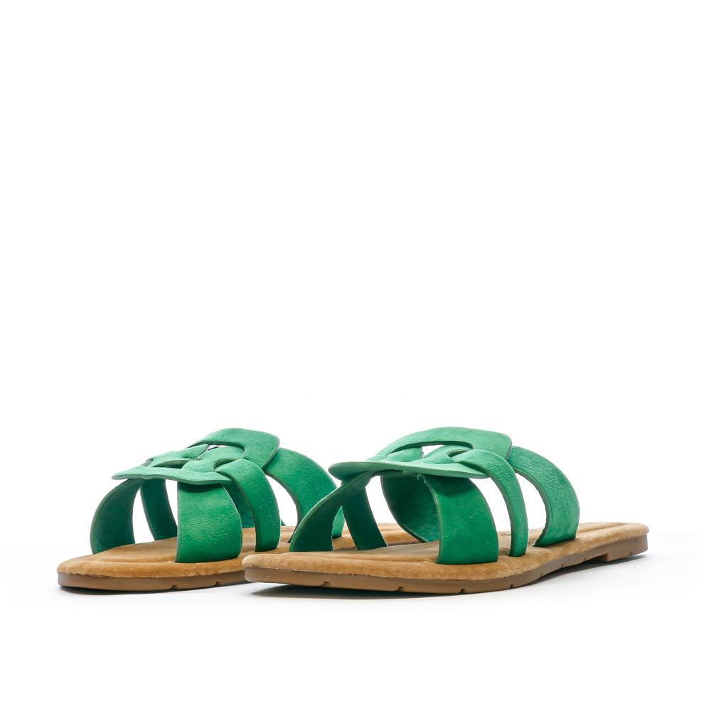 Claquettes Vertes Femme Chattawak Pace vue 5