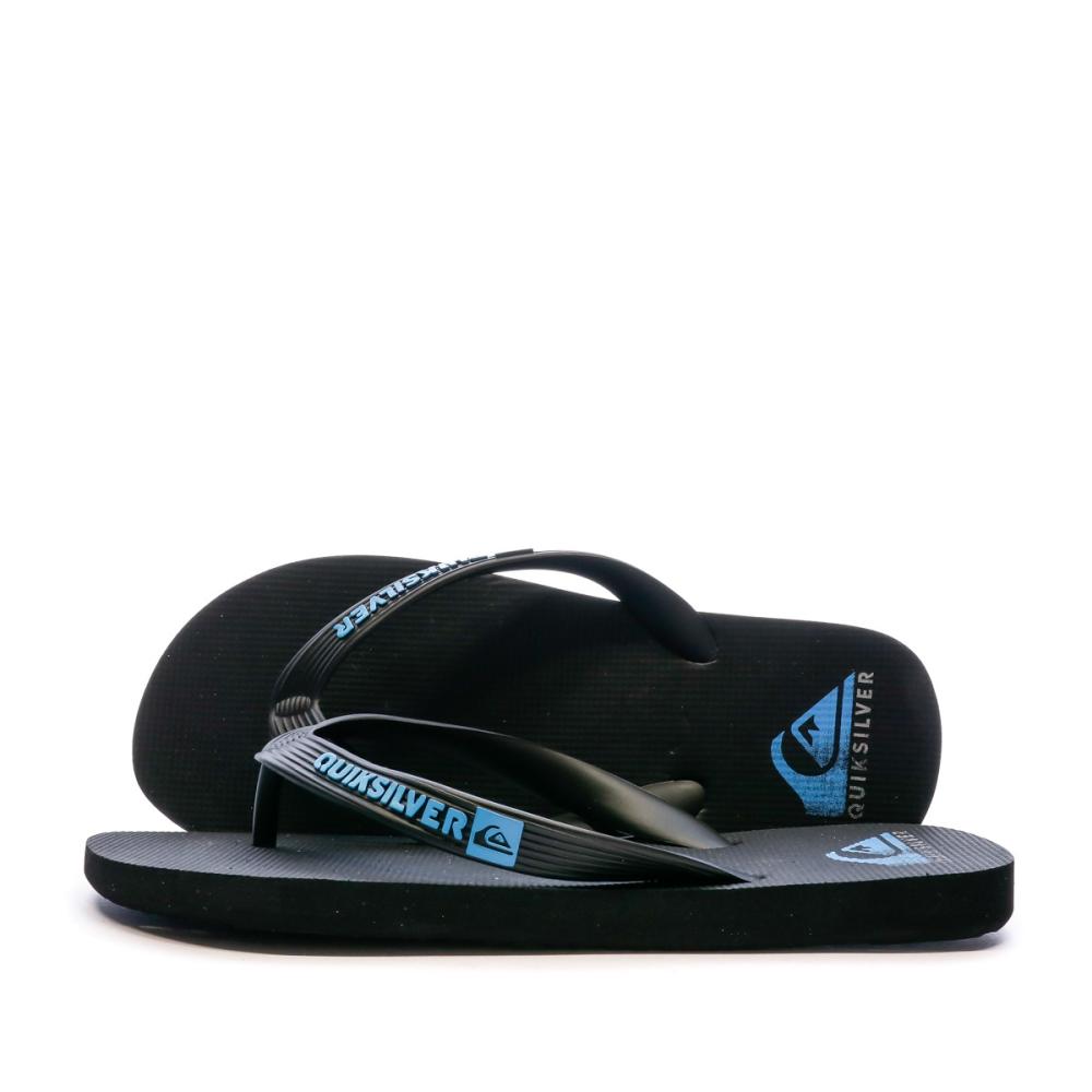 Tongs Noir/Bleu Garçon Quiksilver Java pas cher