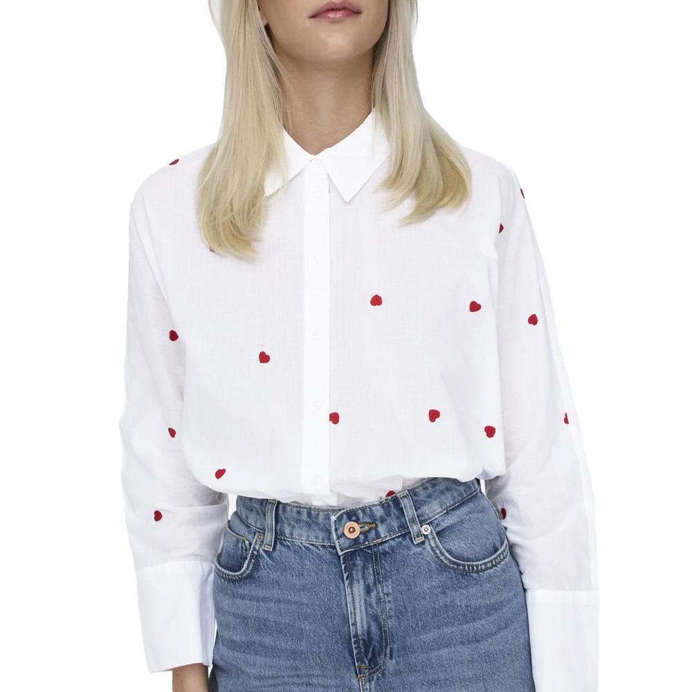 Chemise Blanche/Rouge Femme Only New pas cher