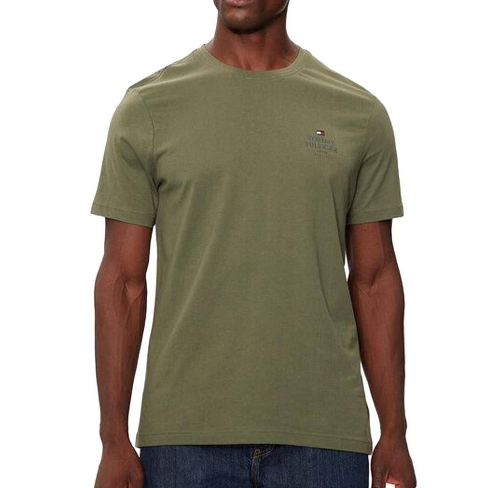 T-shirt Kaki Homme Tommy Hilfiger Hilfiger Stack pas cher