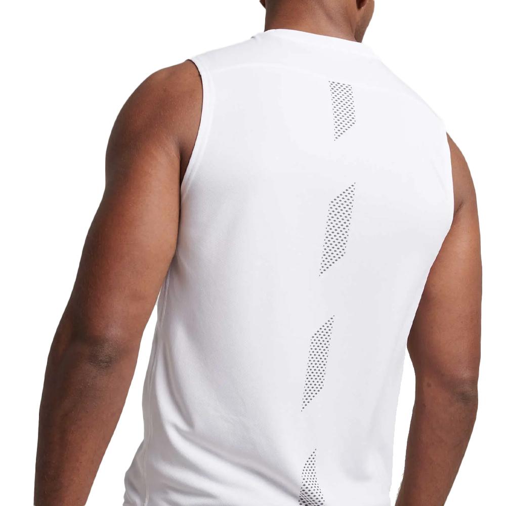 Débardeur Blanc Homme Superdry Active Vest vue 2
