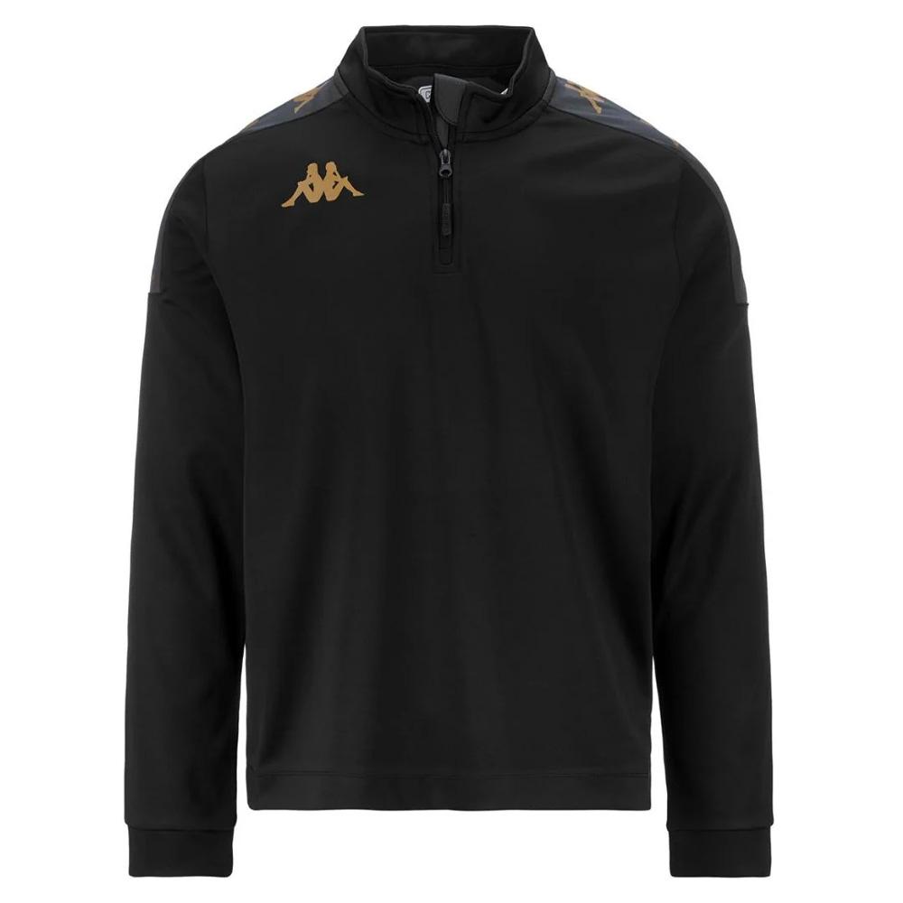 Sweat 1/4 de Zip Noir Homme Kappa Gassolo pas cher
