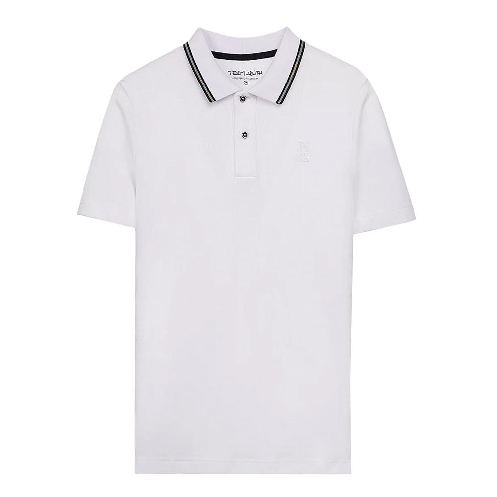 Polo Blanc Homme Teddy Smith Miky pas cher