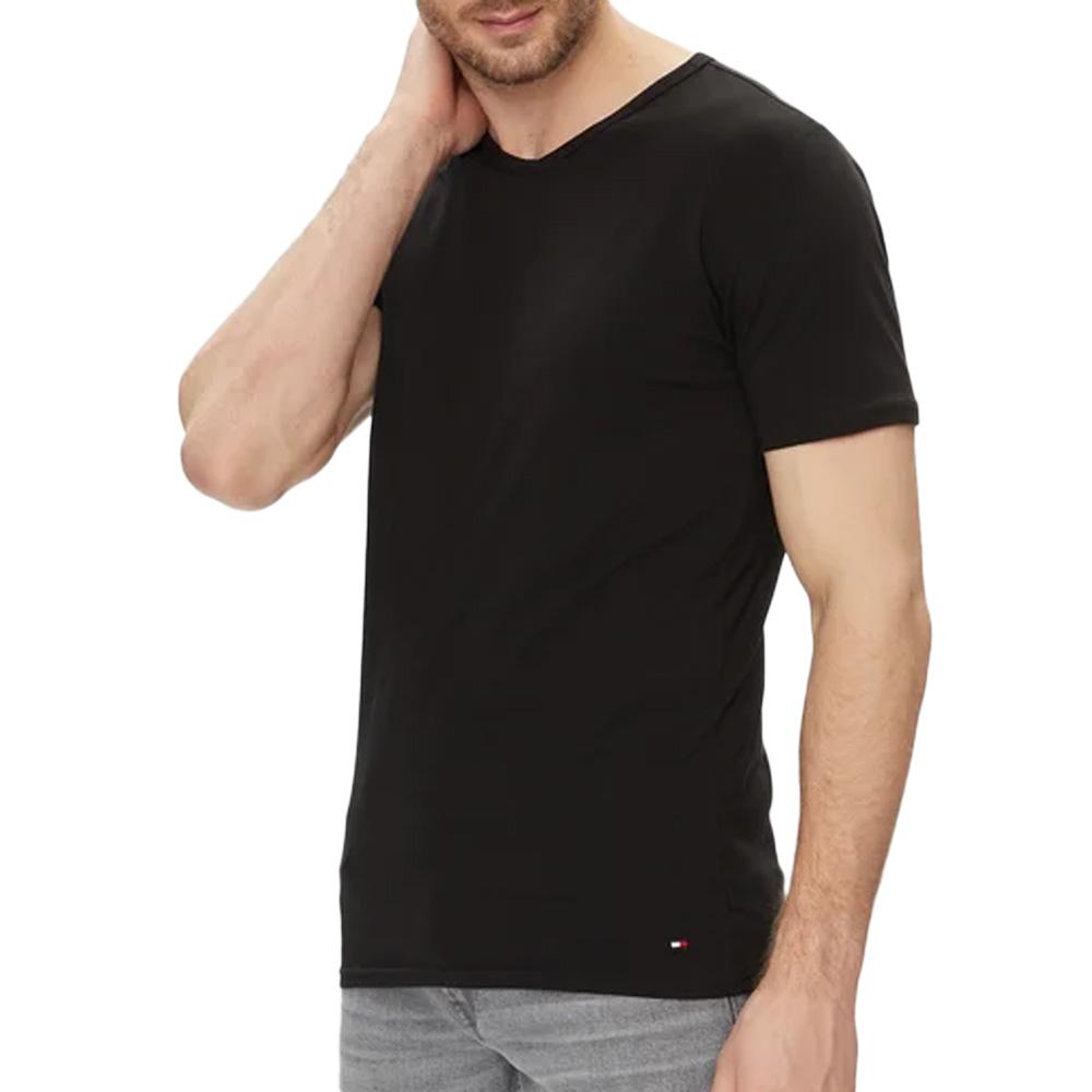 Lot de trois T-Shirt Blanc/Noir/Gris Homme Tommy Hilfiger Stretch vue 2