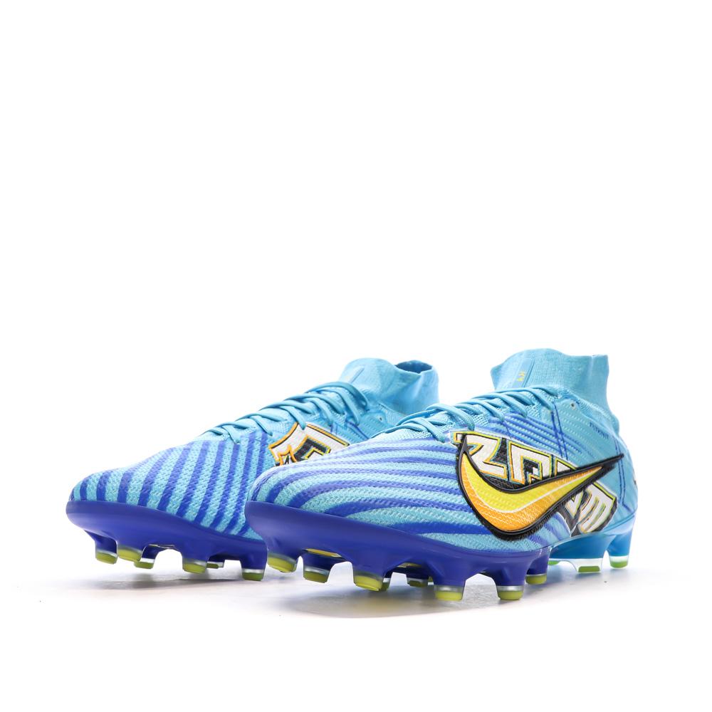 Chaussures de foot Bleues Homme Nike Zoom Superfly 9 ELT KM AG-PRO vue 6