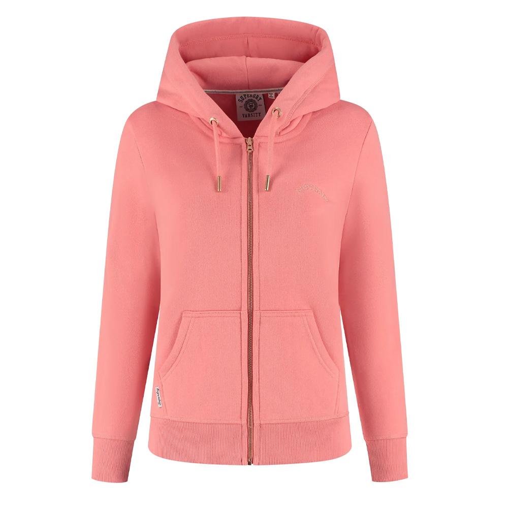 Sweat Zippé Rose Femme Superdry Essential pas cher