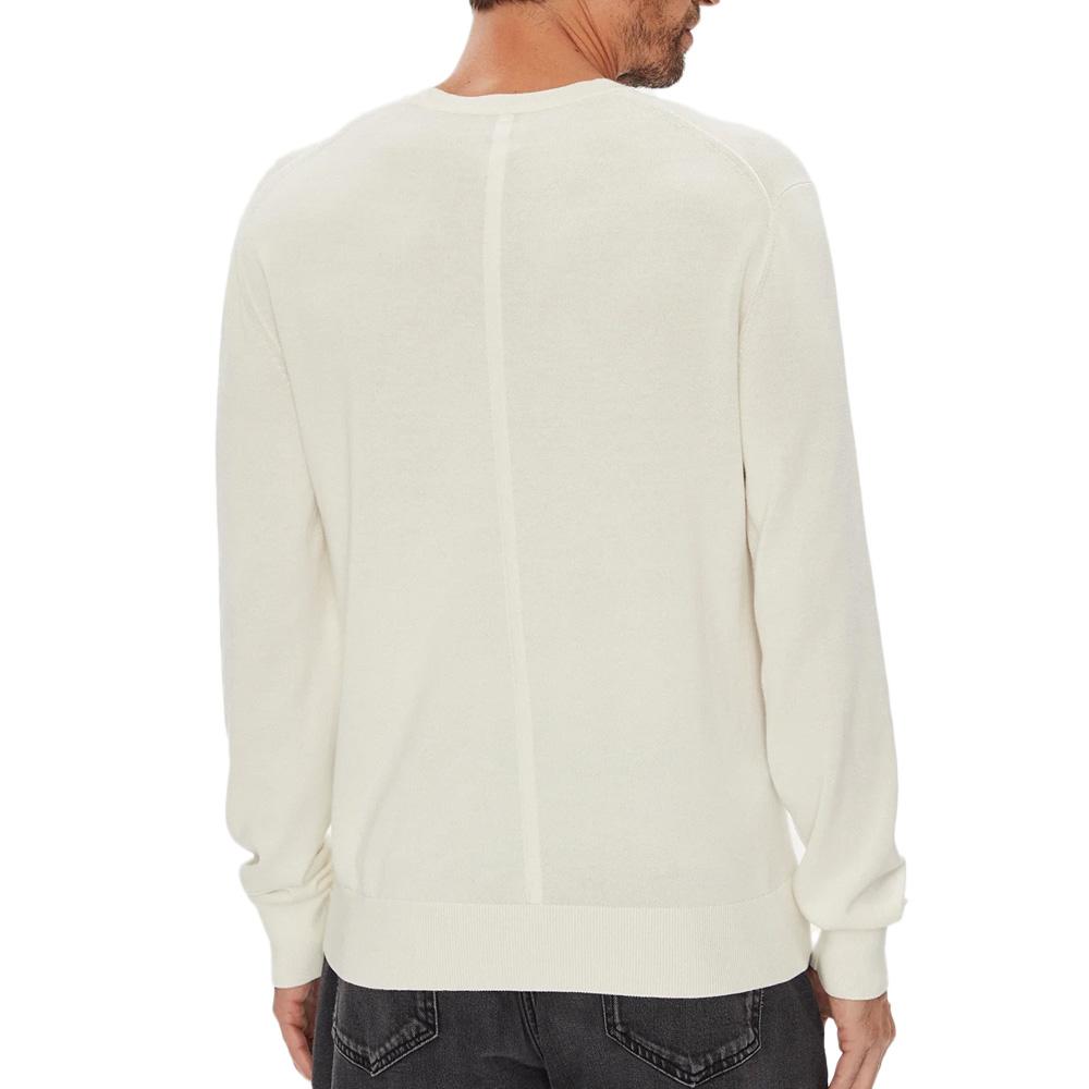 Pull Blanc Homme Calvin Klein Jeans Ls Supima vue 2