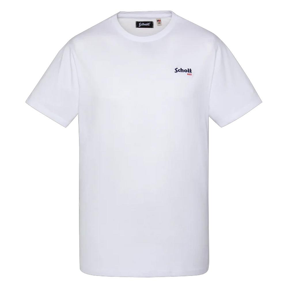 T-Shirt Blanc Garçon Schott RODE pas cher