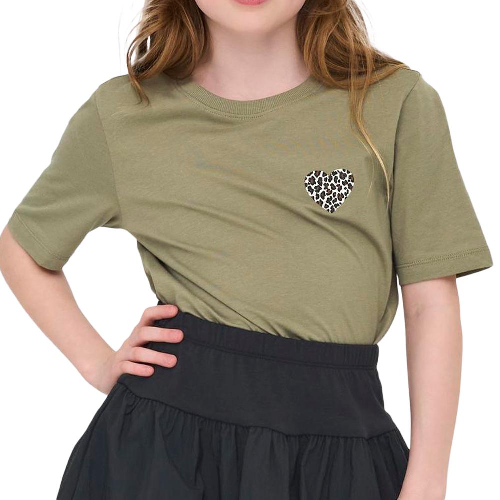 ONLY Kogrex Girls’ Khaki T-shirt affordable