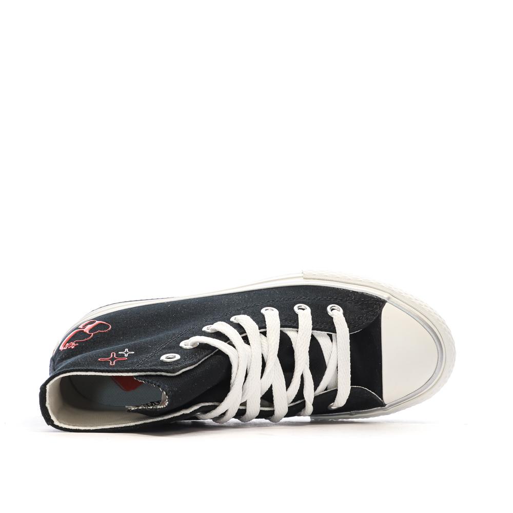 Baskets Noires Fille Converse Chuck Taylor All Star Eva vue 4
